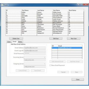 Machines & People - People Window - Email Tab